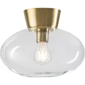 BELID Bullo plafond klart glas Ø27 cm Messing