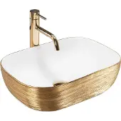 REA BELINDA BØRSTE GULD/HVID BORDVASK SKU -U7422