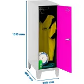 Simonlocker Montadas Dism.single Mini+pies Skab 1015x300x500 Mm