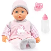 Bayer First Words Babydukke 38 cm med 24 funktioner, Unicorn