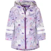 Playshoes Udendørsjakke 'EINHORN' azur / lilla / lavendel / hvid