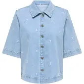 ONLY Bluse 'ONLBella' lyseblå / hvid