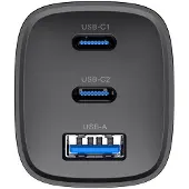 Havit UC20 - GaN 65 W three-port travel charger, black
