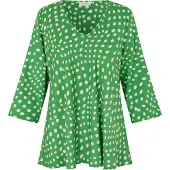 Masai Bluse 'Katacia' grøn / offwhite