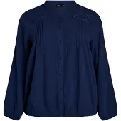 Zizzi Bluse 'VVIVA' navy