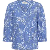 Cream Bluse 'CRTiah' blue denim / hvid