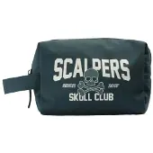 Scalpers Taske 'Skull Club' mørkegrøn / naturhvid