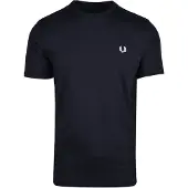 Fred perry Ringer T-shirt Navy ørkeblå Blå åle
