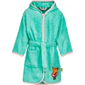 Playshoes Badekåbe 'DIE MAUS SCHWIMM' turkis / mørkebrun / mørkeorange / rosé