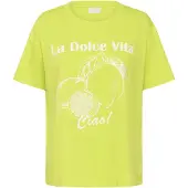 Kaffe Shirts 'KAChelsea' neongrøn / hvid