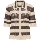 JDY Cardigan 'JDYRobin' creme / mørkebrun