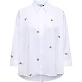 ONLY Bluse 'ONLNEW LINA GRACE' lysebrun / hvid