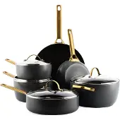 Greenpan Green Pan Žalias Pan „Padova Reserve“ 6 dalių puodų ir keptuvių rinkinys, juodas