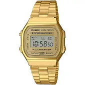 Casio A168WG-9WDF vintage digitalur unisex i rustfrit stål, guld (A168WG-9WDF)
