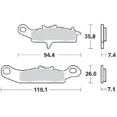 Moto-Master Kawasaki/suzuki 095411 Sintrede Bremseklodser
