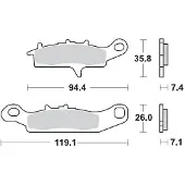 Moto-Master Kawasaki/suzuki 095311 Sintrede Bremseklodser