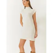 Bianco Lucci Strikkjole ecru