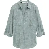 Tom Tailor With Slub Structure 1035247 Langærmet Bluse
