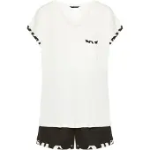 French Connection Pyjamas ecru / sort