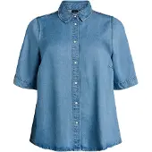 Zizzi Bluse 'Jthilde' lyseblå