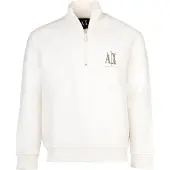 Armani Exchange A|X Armani Exchangetil mænd. XM000370AF10818U0009 Casual hvid sweatshirt (L), Bomuld, Lange ærmer