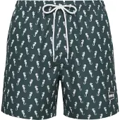 Urban Classics Badeshorts mørkegrøn / hvid