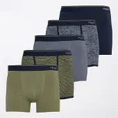 Crosshatch Herre Spherigon Fem Pak Bokser Grøn/Blå