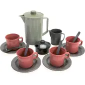 Dantoy Green Bean Kaffestel - 17 Dele - Assorterede Farver - - OneSize - Legetøj