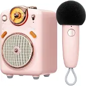 Divoom Fairy-OK Retro Mini Karaoke Speaker - Pink