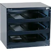 Raaco SafeBox 80, Fritstående pengeskab, Blå, Nøgle, Stål, 3 hylder, 451 mm
