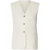 Selected Jakkesætsvest creme