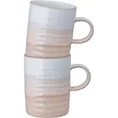 Denby Kiln Coral rillet krus Koral-beige, 2 stk.