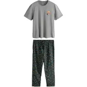Next Pyjamas lang 'Guinness' cyanblå / pastelgul / grå / antracit