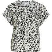 Vila Bluse 'VIJosa' elfenben / sort