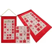 Saska Garden adventskalender 56x87cm rød