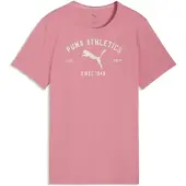 Puma Class Graphic Tee Youth, Clothing, Wild Pink, 11-12Y