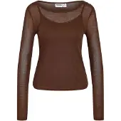 Noisy May Shirts 'NMNusa' brun