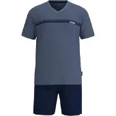 Tom Tailor Pyjamas kort natblå / safir / hvid
