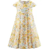 Happy girls Kjole gul / mint / sort / offwhite
