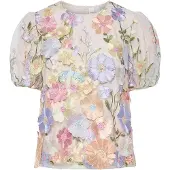 Y.A.S Bluse 'YASFlowering' lyseblå / lysegul / grøn / lilla