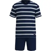 Tom Tailor Pyjamas kort mørkeblå / offwhite