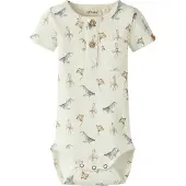 Lil´ Atelier Sparkedragt/Body beige / grå / hvid