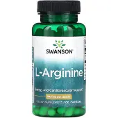 Swanson Health , L-Arginin, 500 mg, 100 Kapsler