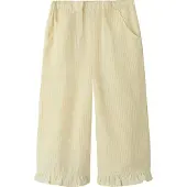 Name it Bukser - Wide - NmfFolly - Coconut Milk/Sahara Sun - - 6 år (116) - Bukser - Bomuld