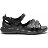 New Feet damesandal i skind - Sort