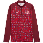 Puma Switzerland Slim Warmup Quarter-Zip Top Men, Football, Regal Red/White, L