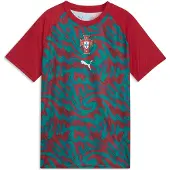Puma Portugal Warmup Jersey Youth, Football, Club Red/Green Lagoon, 11-12Y