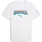 Puma Portugal ftblCulture Tee Men, Football, White/Green Lagoon, XXL