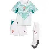 Puma Portugal 2026 Away Minikit Youth, Football, White/Green Lagoon, 2-3Y