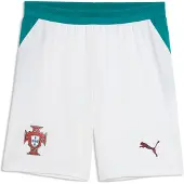 Puma Portugal 2026 Shorts Men, Football, White/Green Lagoon, S